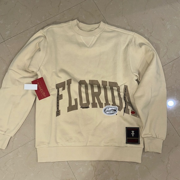 Florida Gators Cactus Jack x M&N Unisex Pullover Sweatshirt – Tan - Picture 2 of 5